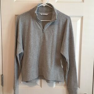 DSG Light Gray Women's Quarter-Zip Sweater